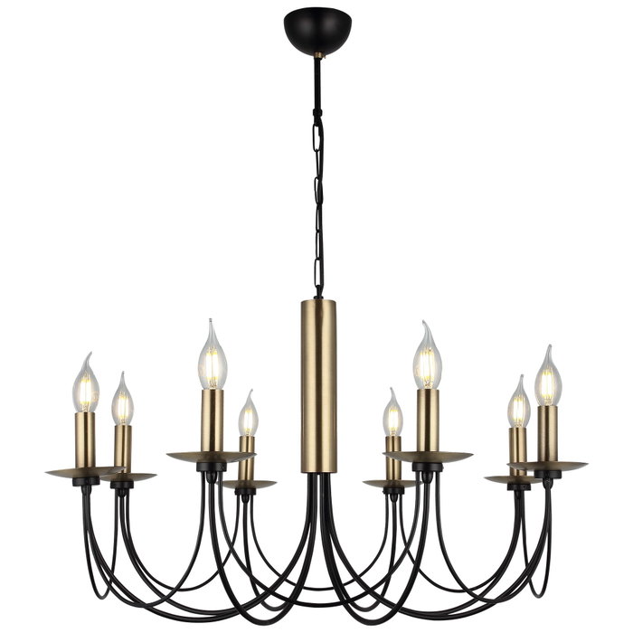 Opviq Candelabro de Metal Antigüedad y Negro de 65-85 cm